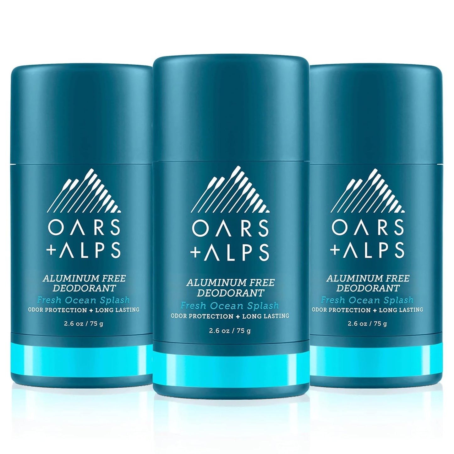 Oars + Alps Aluminum Free Deodorant for Men and Women, 3 Pack