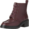 Women's Moc Toe Boot - Comfortable Faux Calfskin Platform Ankle