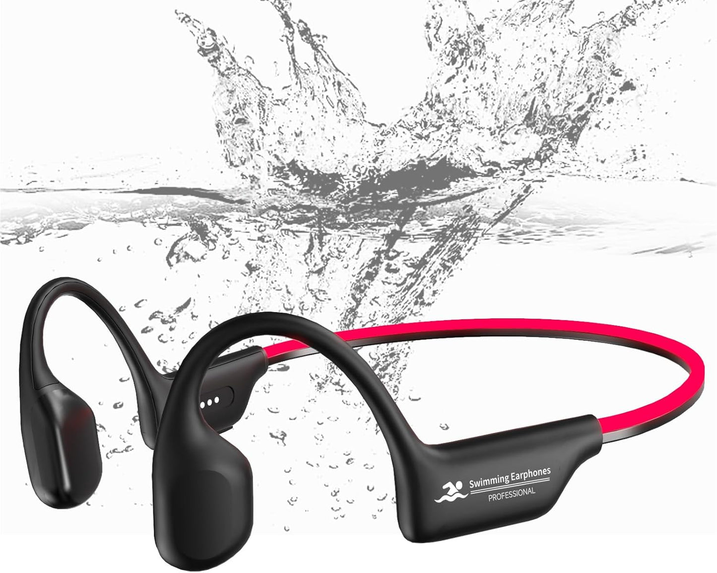 Swimming Headphones with LED Strip for Night Running and Cycling