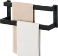 Alise Double-Layer Towel Bar 16in Matte Black - Space Saving Towel