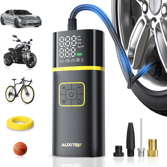 AUXITO Cordless Tire Inflator - Emergency Power Anywhere!