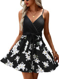 Summer Dresses for Women 2025 V-Neck Spaghetti Strap Bowknot Backless