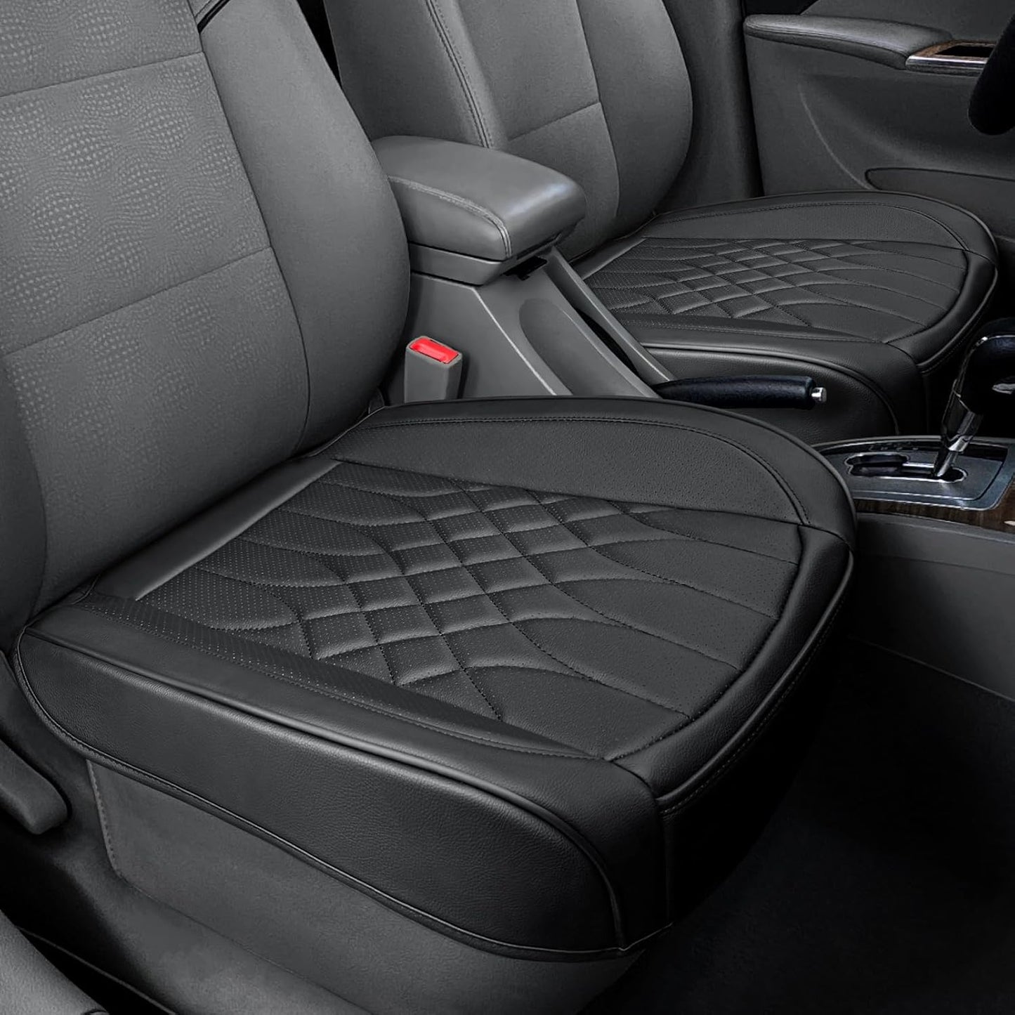 2-Pack Leather Front Car Seat Covers - Waterproof and Non-Slip