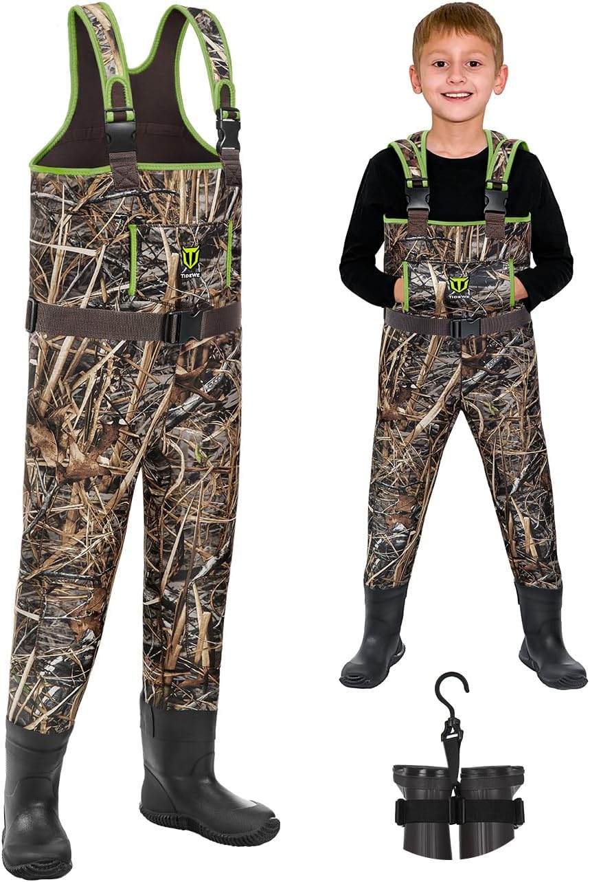 TIDEWE Chest Waders for Kids - Waterproof Insulated Youth Waders
