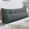 Queen Wedge Headboard Pillow with Removable Velvet Cover - Reading