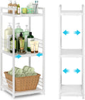Expandable Slim Storage Shelf 3-Tier Narrow Metal Shelf - Space-Saving