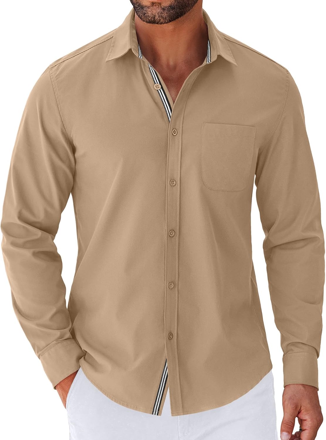 COOFANDY Men's Long Sleeve Casual Button Down Shirts for Style