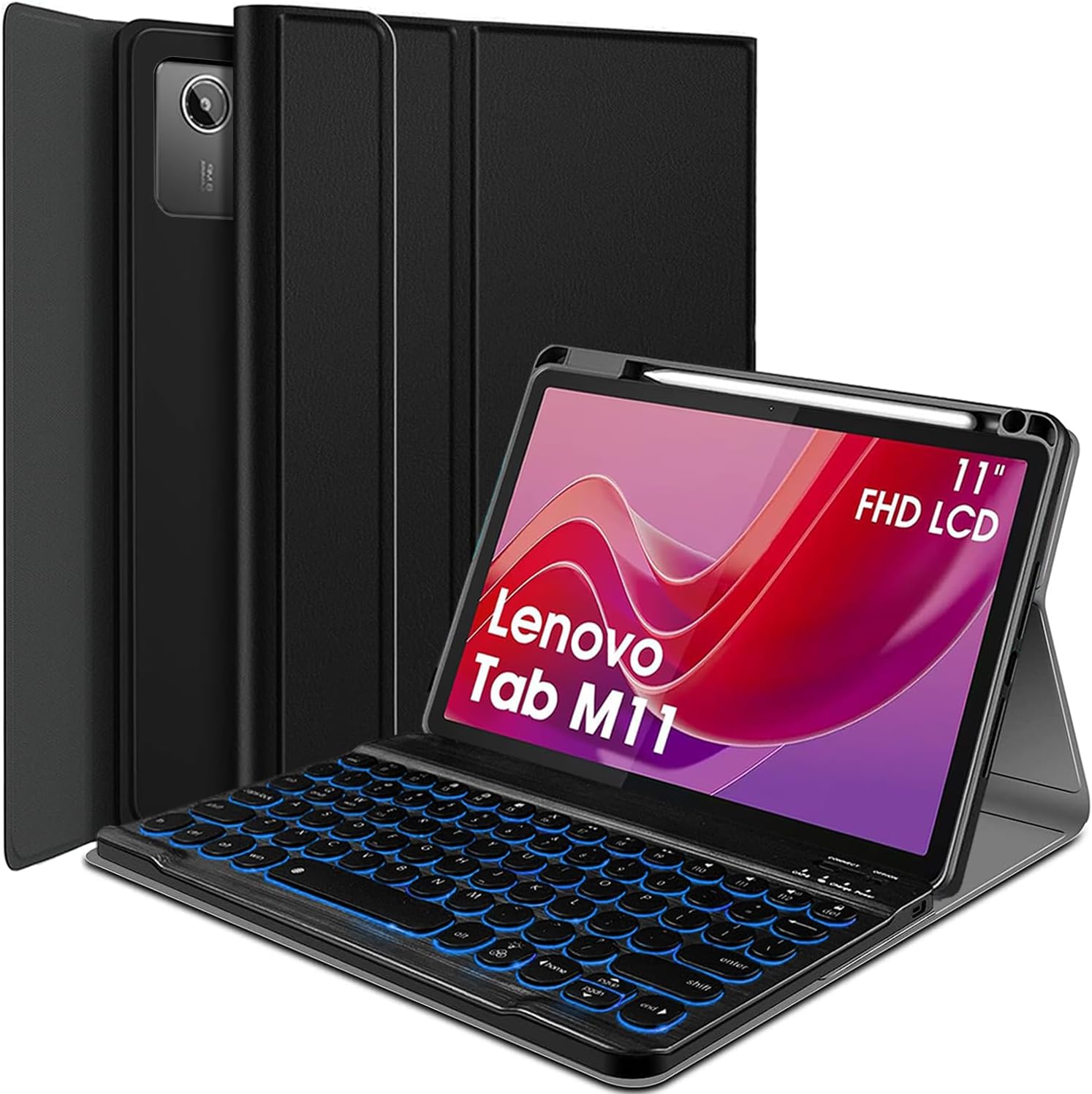 Backlit Keyboard Case for Lenovo Tab M11 2024 with 7 Colors
