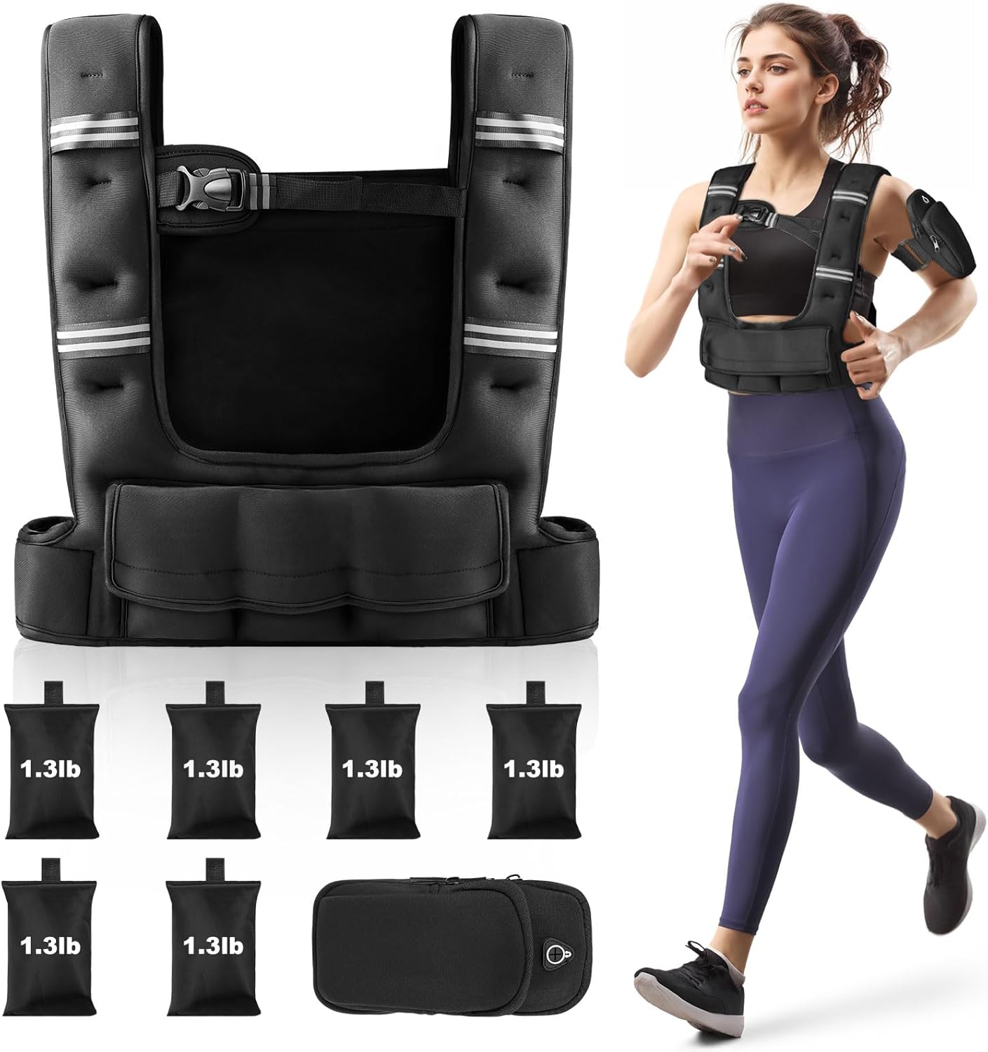 Prodigen Adjustable Weighted Vest for Women and Men Training