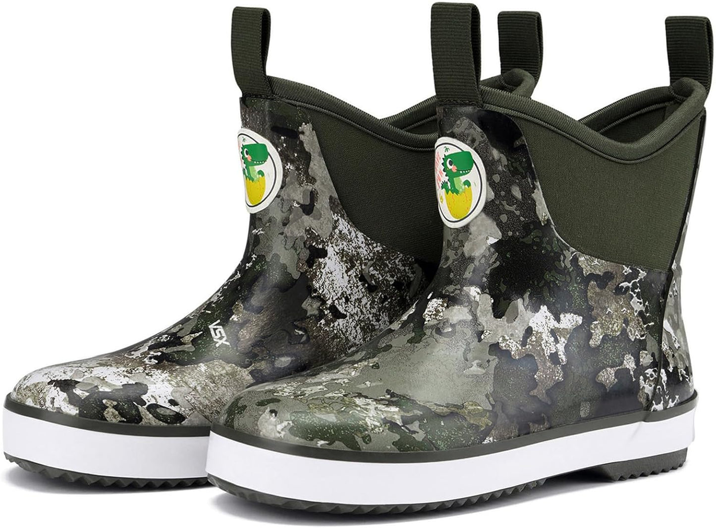 HISEA Kid's Deck Boots Waterproof Lightweight Ankle Rain Boots