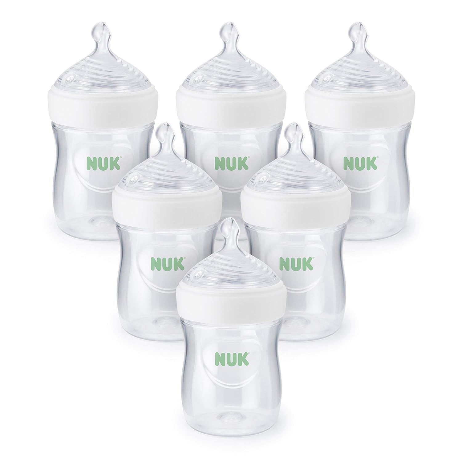 NUK Simply Natural Baby Bottle with SafeTemp for Easy Feeding