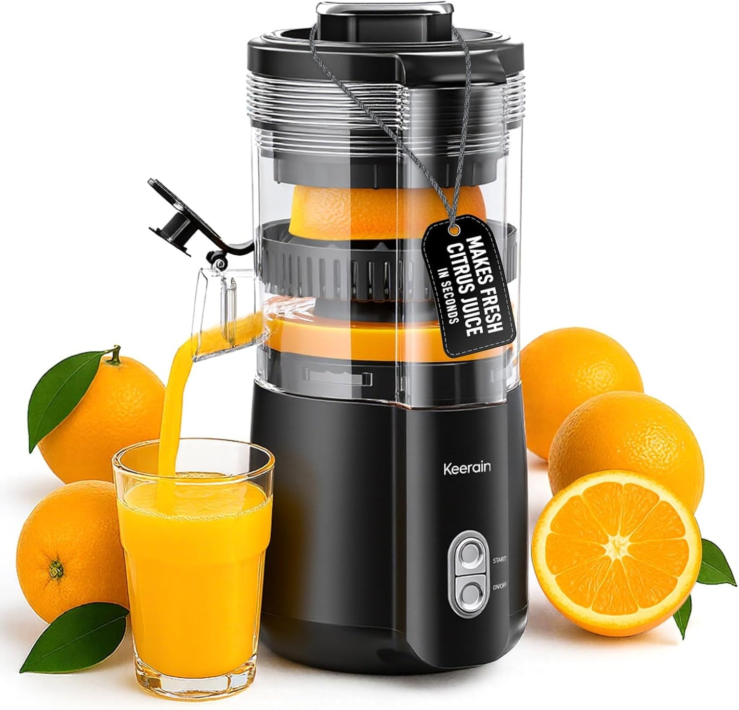 Keerain Electric Orange Juicer: Effortless Citrus Squeezer Machine