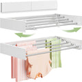 Wall Mounted Clothes Drying Rack 32ft Foldable Wall Mount - Space