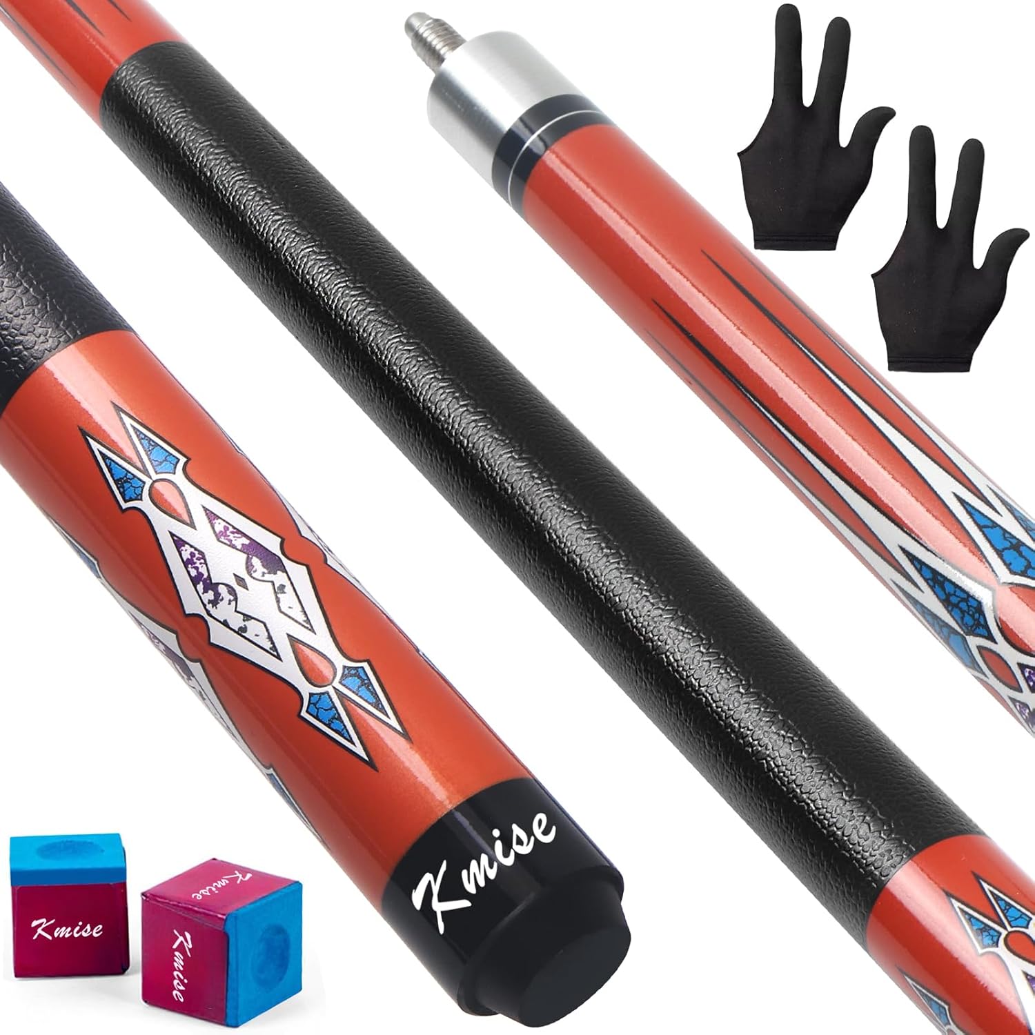 Kmise Pool Cue Stick Set - Professional 58 Inch Billiard Cues