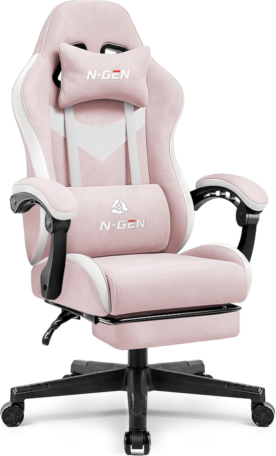 N-GEN GAMING Video Gaming Chair with Footrest and Support