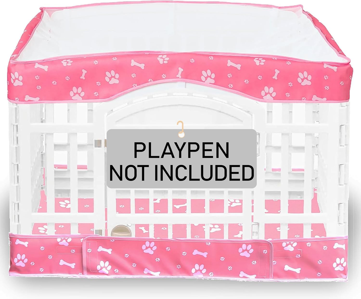 Dog Playpen Bottom Pad and Mesh Top Cover for 36 in Playpen