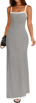 ZESICA Women's Spaghetti Straps Maxi Dress - Lightweight Summer