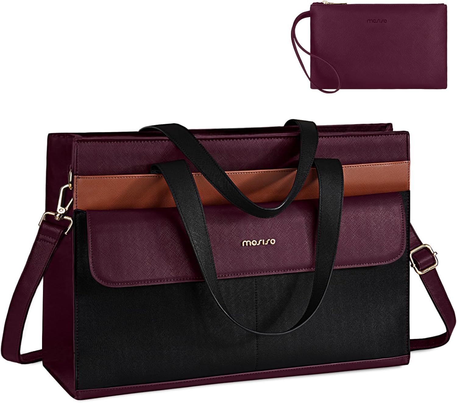 MOSISO Laptop Tote Bag for Women, Stylish 15.6 inch Work Bag