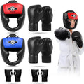 Sparring Head Guard with Gloves for Kids - Youth Boxing Safety Gear