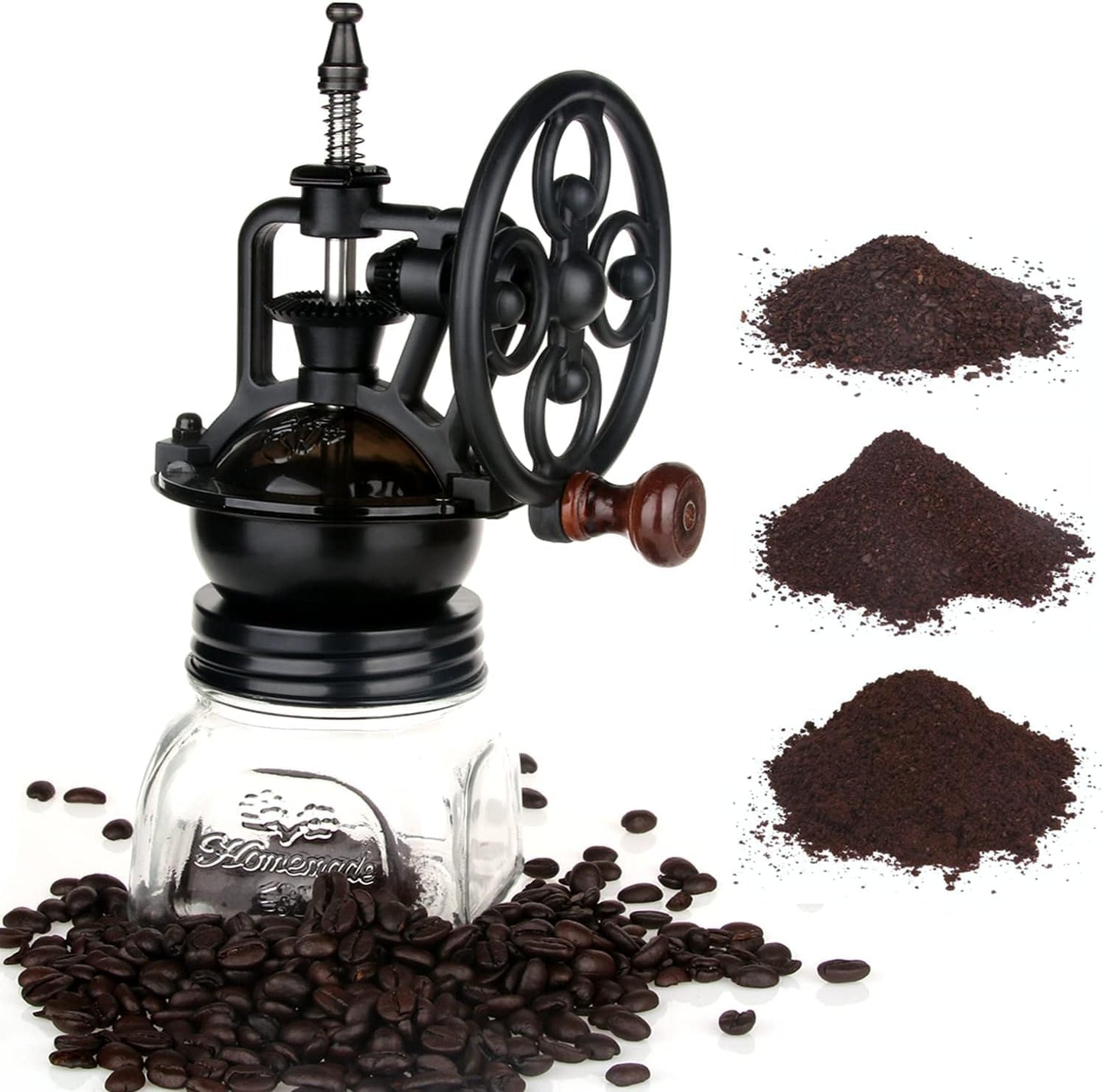 Vintage Style Mason Jar Coffee Grinder