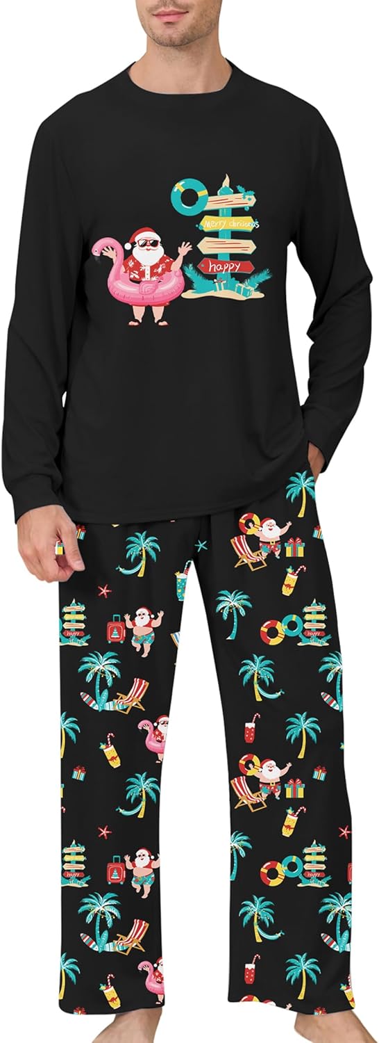 Mens Christmas Pajamas Set for Cozy Holiday Sleepwear