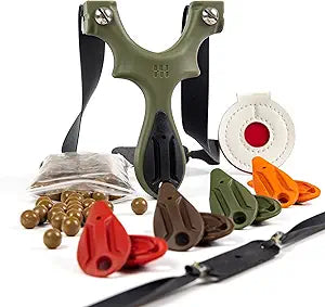 Scout LT Customizable Slingshot with Target and Clay Ammo