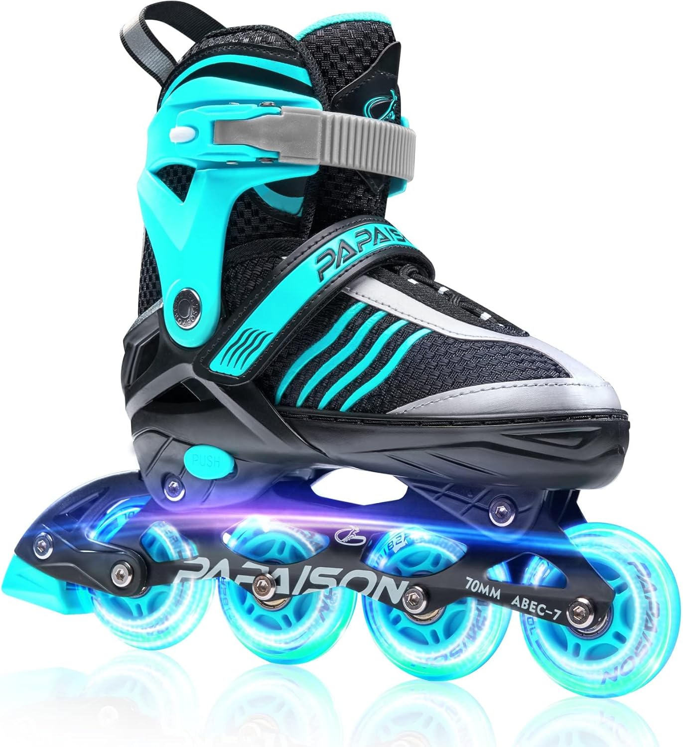PAPAISON Adjustable Inline Skates for Kids with Light Up Wheels