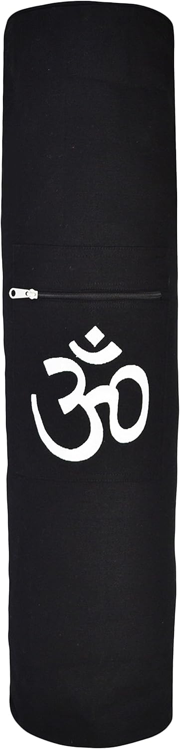 Black Zippered OM Yoga Mat Bag - YogaAccessories