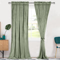 Hiasan Velvet Curtains 96 in Blackout Thermal Drapes - Elegant Light