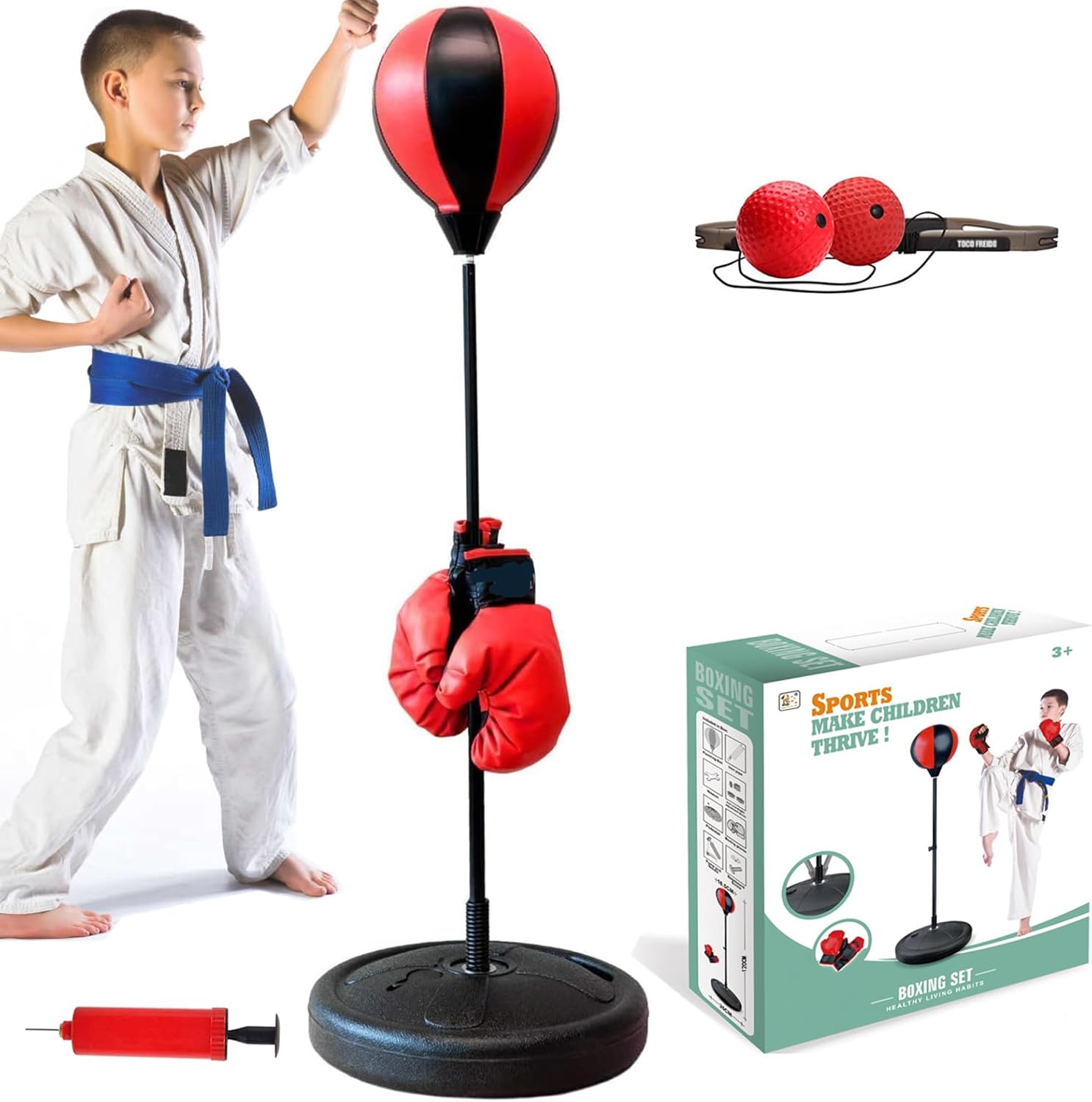Kids Punching Bag Set - Fun Boxing & Reflex Training!