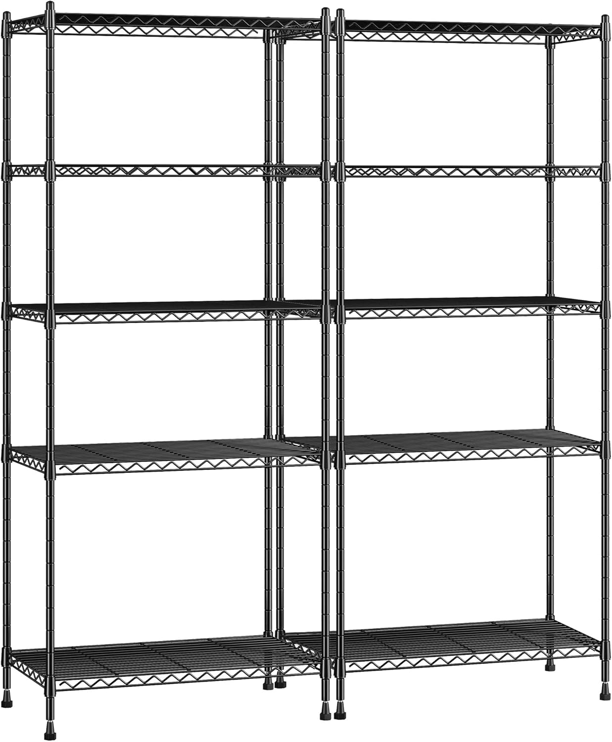 Adjustable Metal Shelving Unit 5 Tier Wire Shelving for Storage