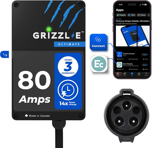 Grizzl-E Fastest 80A EV Charger, UL Certified