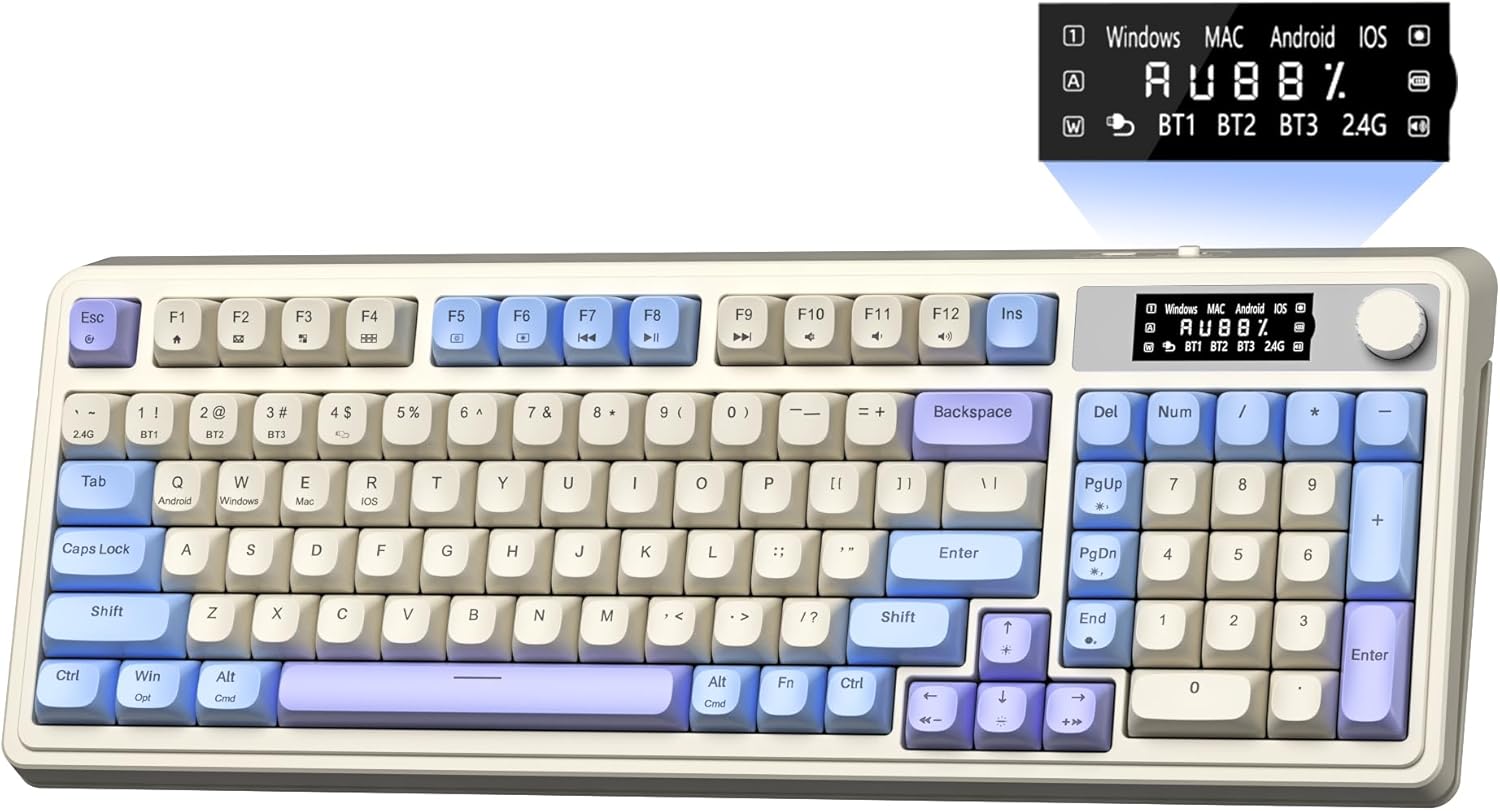 AULA S99 Pro Gaming Keyboard with RGB Backlit and Smart Screen