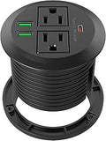 3 inch Desktop Power Grommet Max 65W USB C Charger - Flush Mount Desk