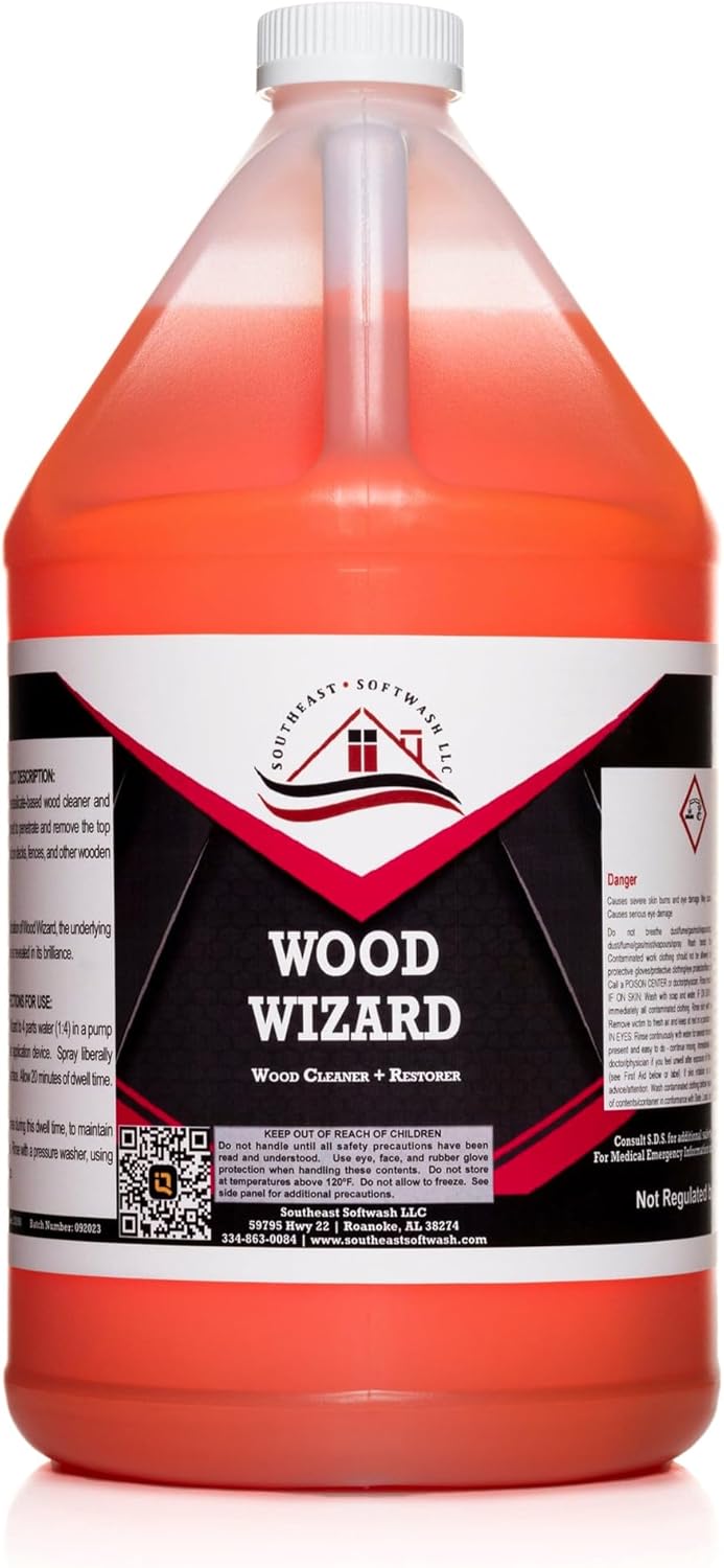 Wood Wizard Heavy Duty Wood Floor Cleaner for Decks & Fences