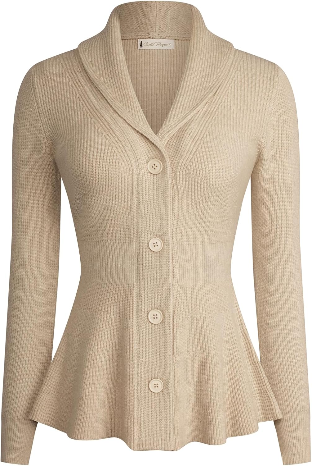 Vintage Cardigan Sweater for Women - Stylish Shawl Lapel Design