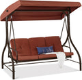 Outdoor 3-Seat Converting Canopy Swing Glider - Converts to Flatbed