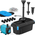 Antfraer Pond Filter with Pump Kits - Powerful 660GPH Circulation