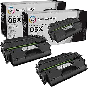LD Products Compatible Toner Cartridge for HP 05X CE505X - 2-Pack