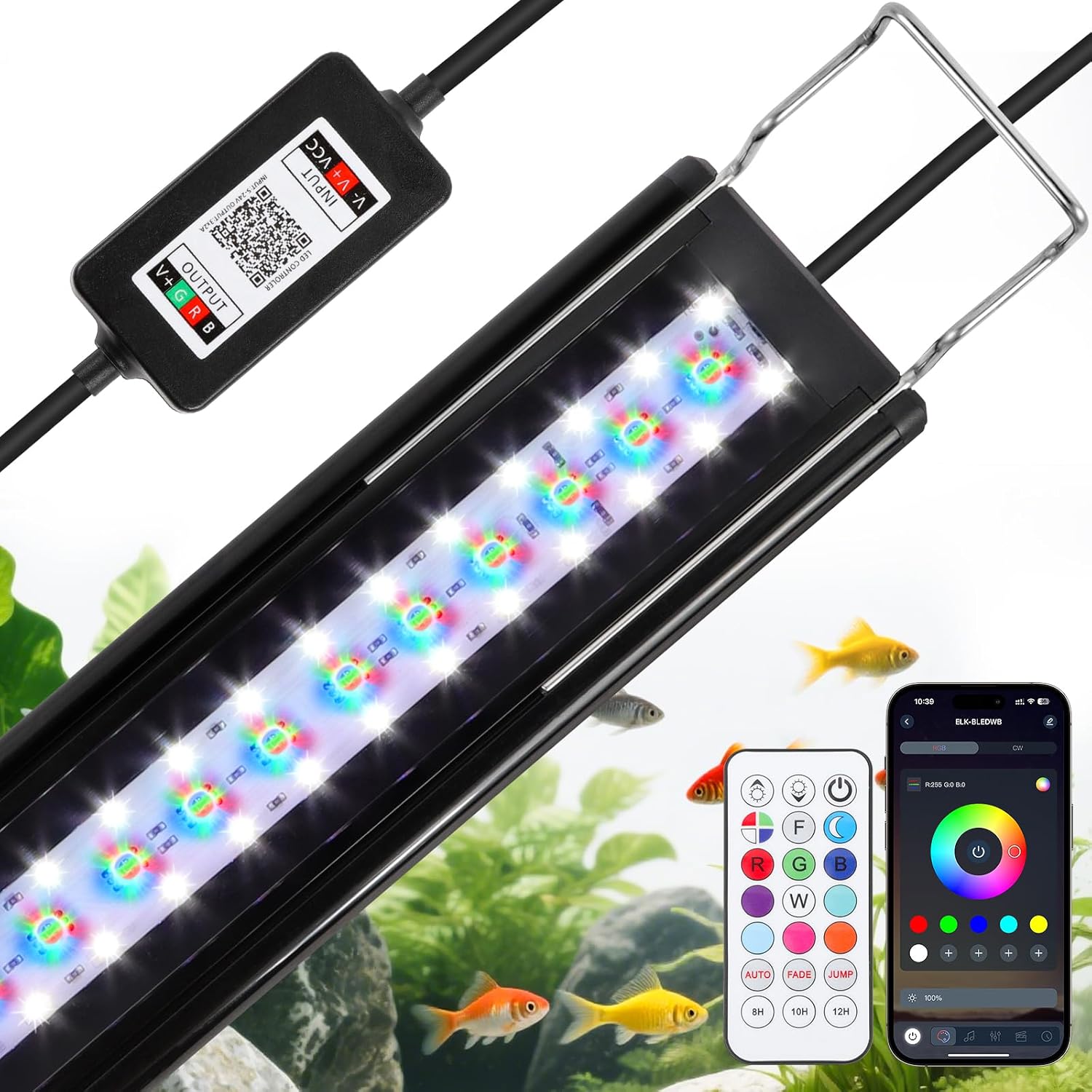 Full Spectrum Aquarium Light with APP & Remote Control Features