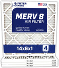Filter King 14x6x1 Air Filter 4-Pack - MERV 8 Performance
