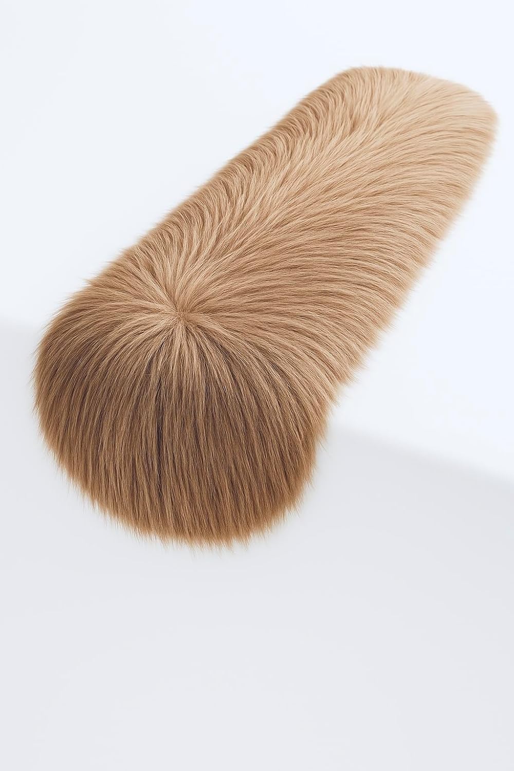 Light Brown Faux Fur Table Runner for Holiday and Year-Round Use