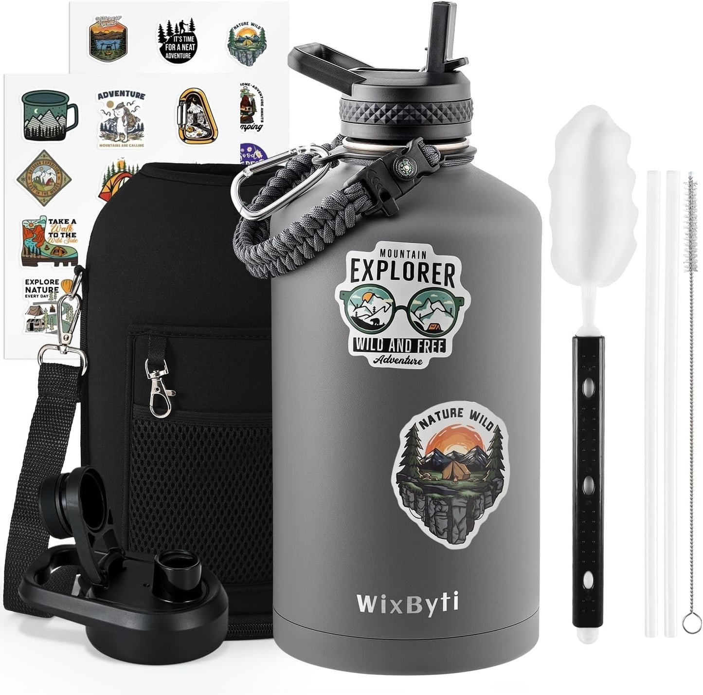 One Gallon Insulated Water Bottle for Cold Drinks & Adventure