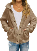 Women's Fleece Sherpa Jacket - Cozy Button-Up Outerwear for Chill Days
