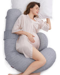 Momcozy Pregnancy Pillow F Shaped - Full Body Support for Sleep