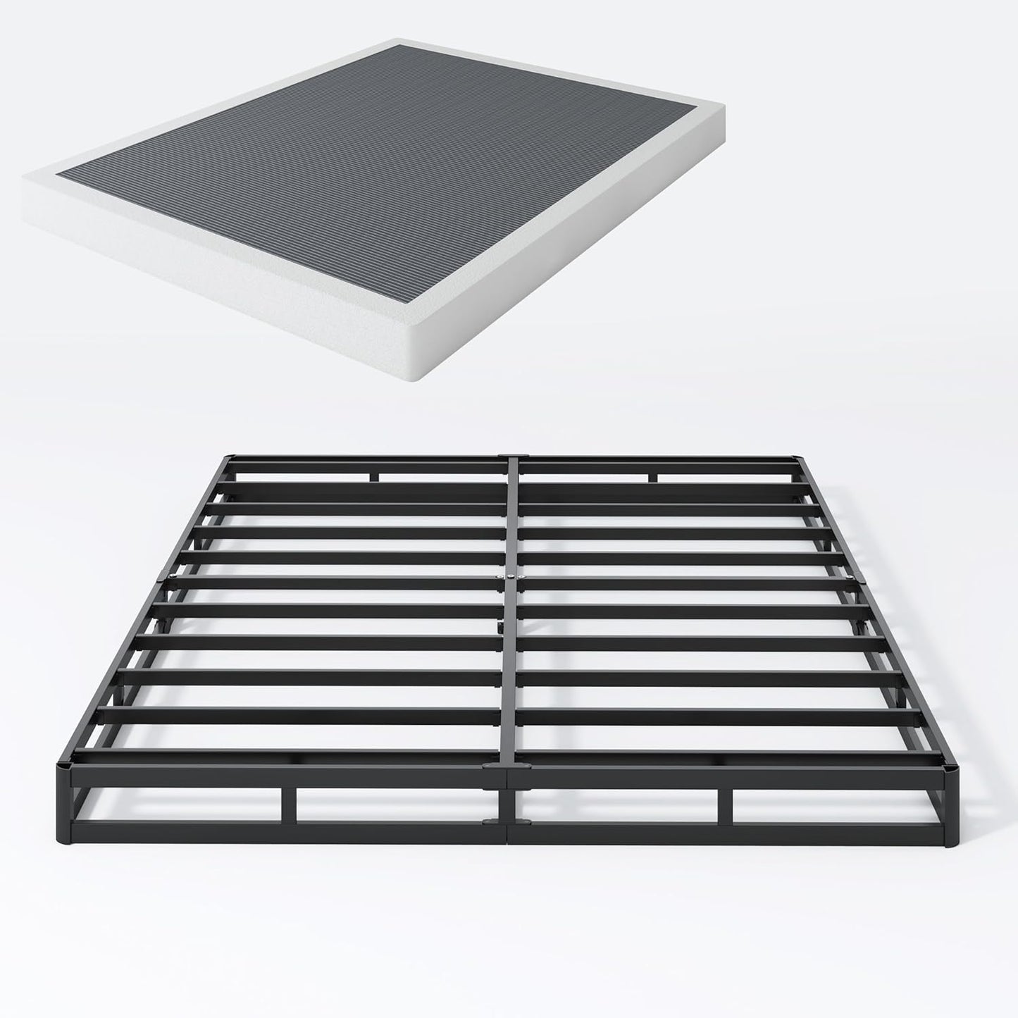 Box Spring King - 3 Inch Heavy Duty Low Profile Metal Foundation