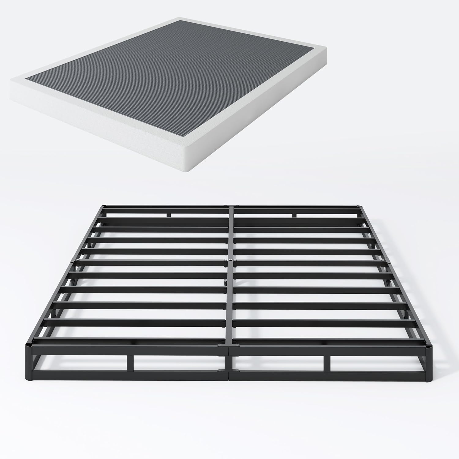 Box Spring King - 3 Inch Heavy Duty Low Profile Metal Foundation