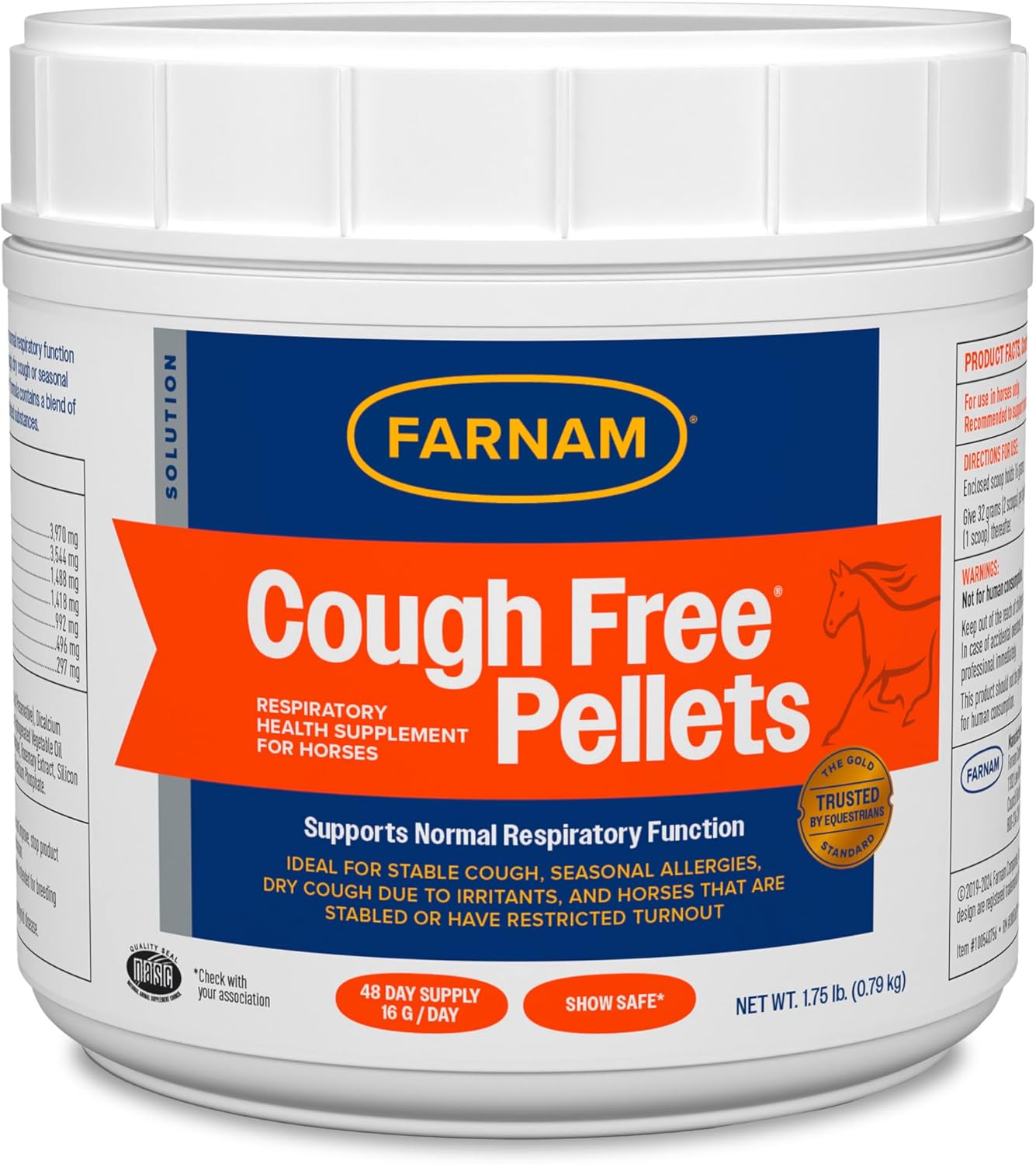 Farnam Cough Free Pellets for Respiratory Health in Horses