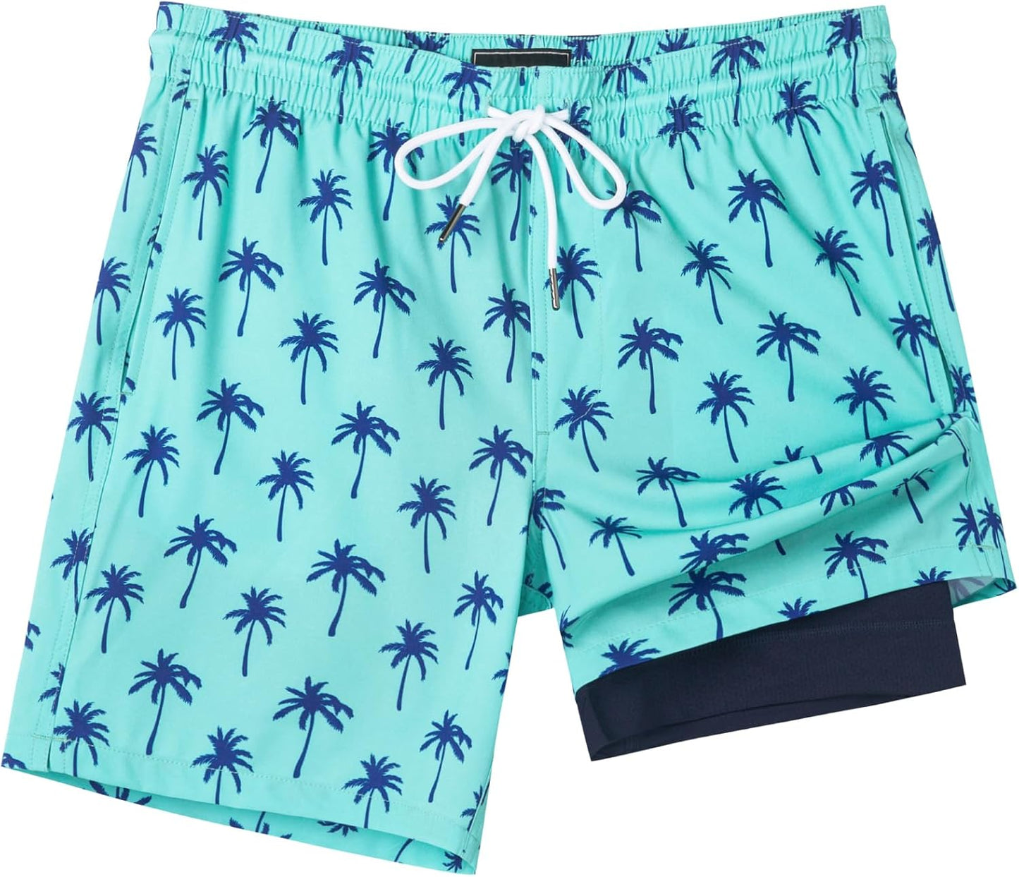 SURF CUZ Mens Swim Trunks with Compression Liner for Comfort