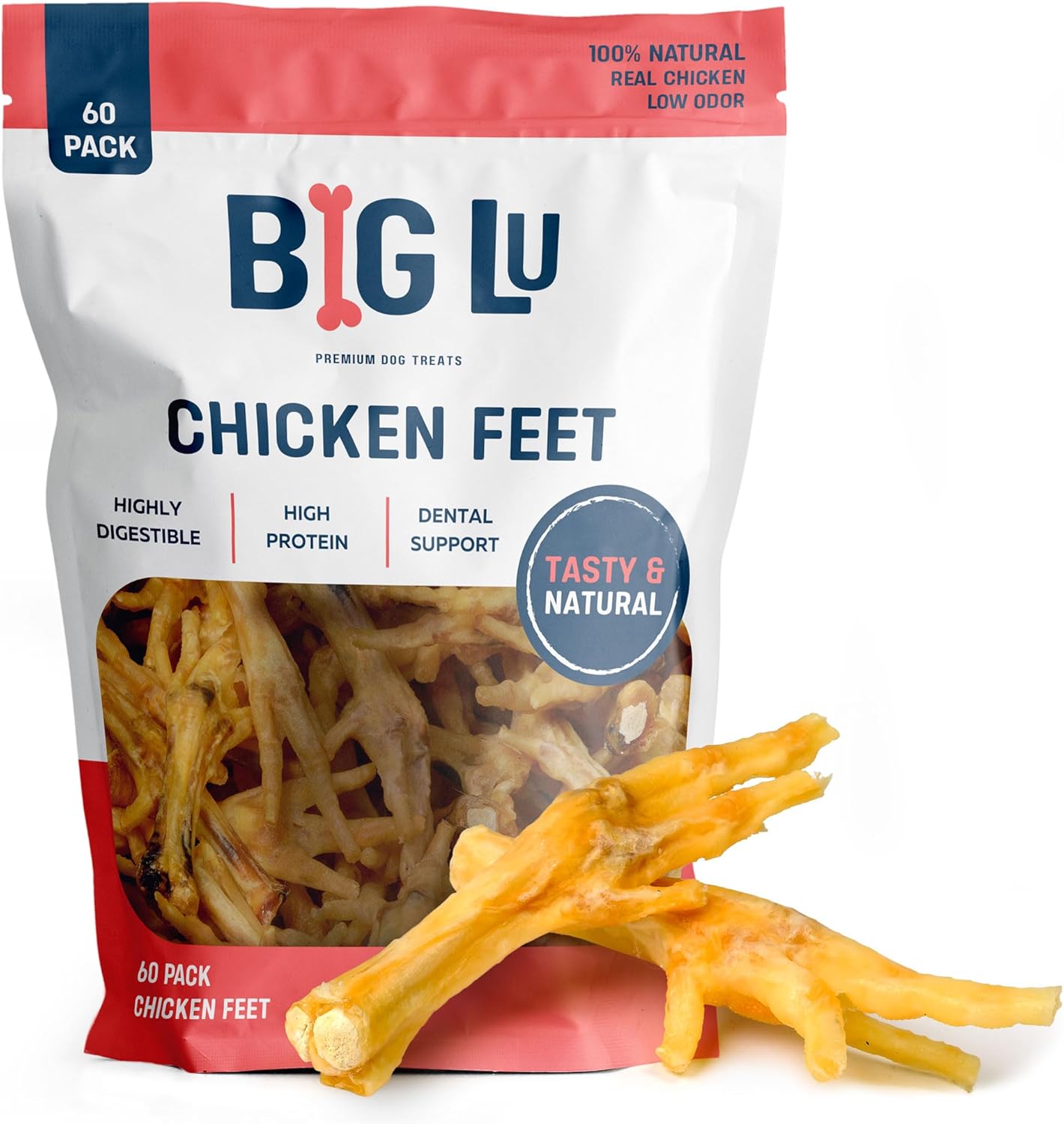 Natural Chicken Feet Dog Chews for Joint Health and Dental Care